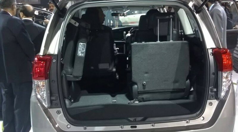 toyota innova crysta boot space